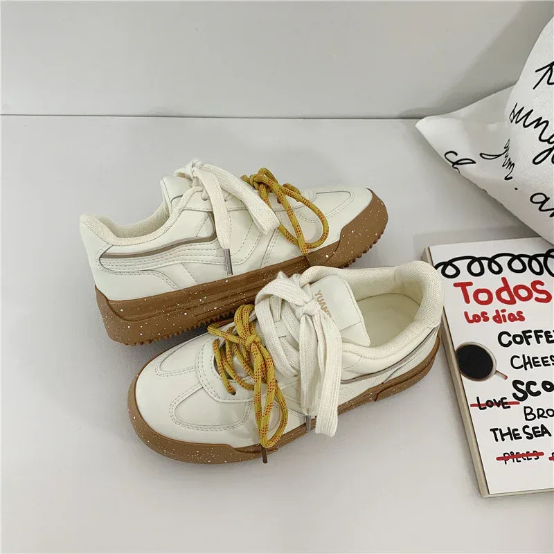 Sports And Leisure Korean Style Versatile Platform Student Sneakers - DanaFashionstore