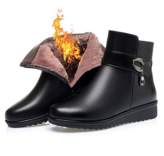 Low Heel Wedge Fleece Warm Mom Cotton Boots