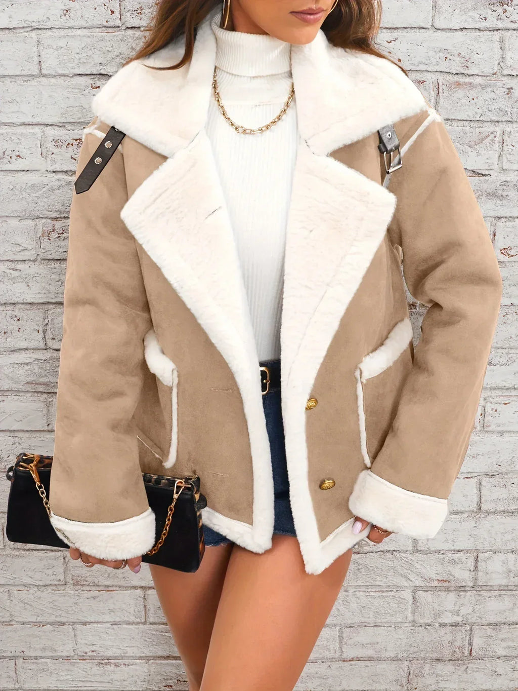 Fashion Polo Collar Plush Jacket 2026 - Winter Warm Casual Jacket - DanaFashionstore