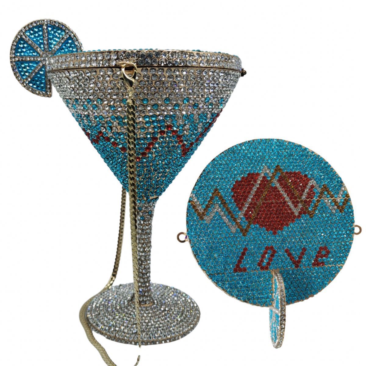 Cocktail Goblet Diamond Dinner Hand Bag - Dana Fashion