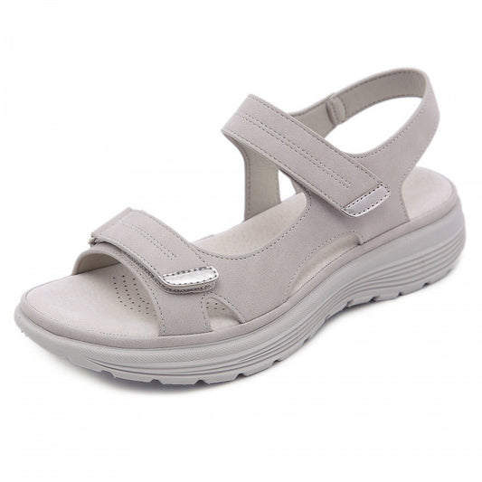 Leather Sandals Light Sports Women's Summer All-match Velcro Platform Shoes