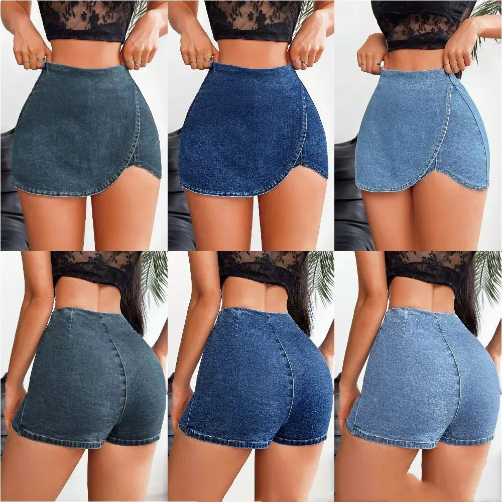 Slim-fit Denim Skirt Shorts For Women - DanaFashionstore