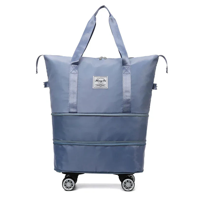 New Universal Wheel Travel Bag With Double-layer Dry And Wet Separation Fitness Yoga Shoulser Bags Sports Fitness Large Capacity Handbag Women - DanaFashionstore