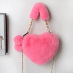 Love Bags Soft Plush Handbags Women Valentine's Day Party Bag - DanaFashionstore