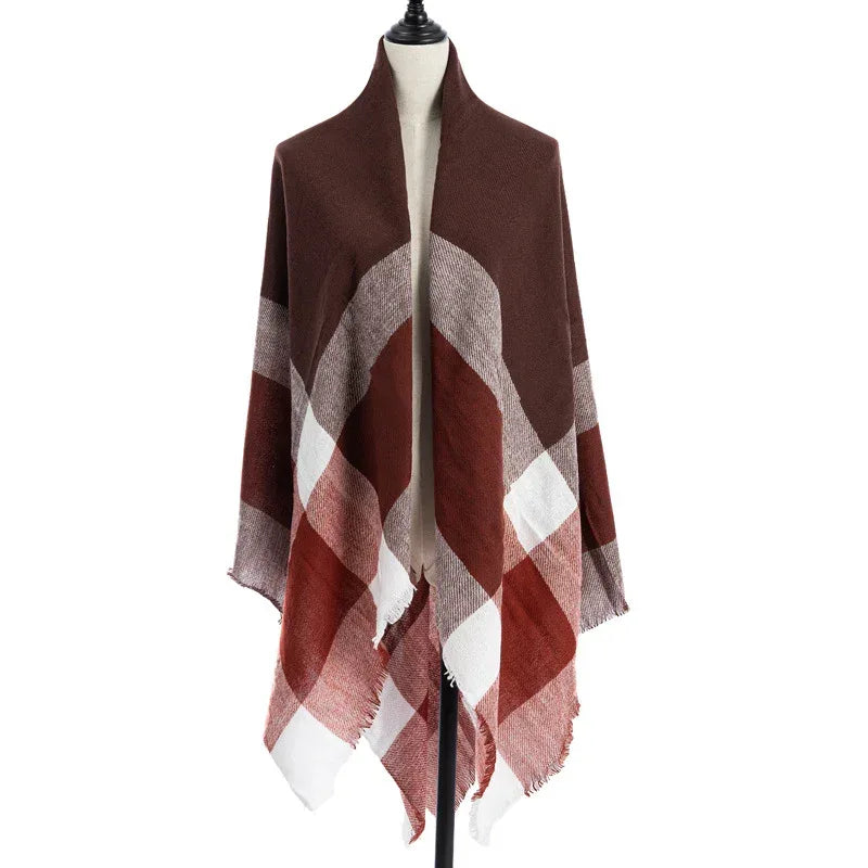 Women's Cashmere-like Plus-sized Double-sided Qicaigei Scarf Shawl - DanaFashionstore