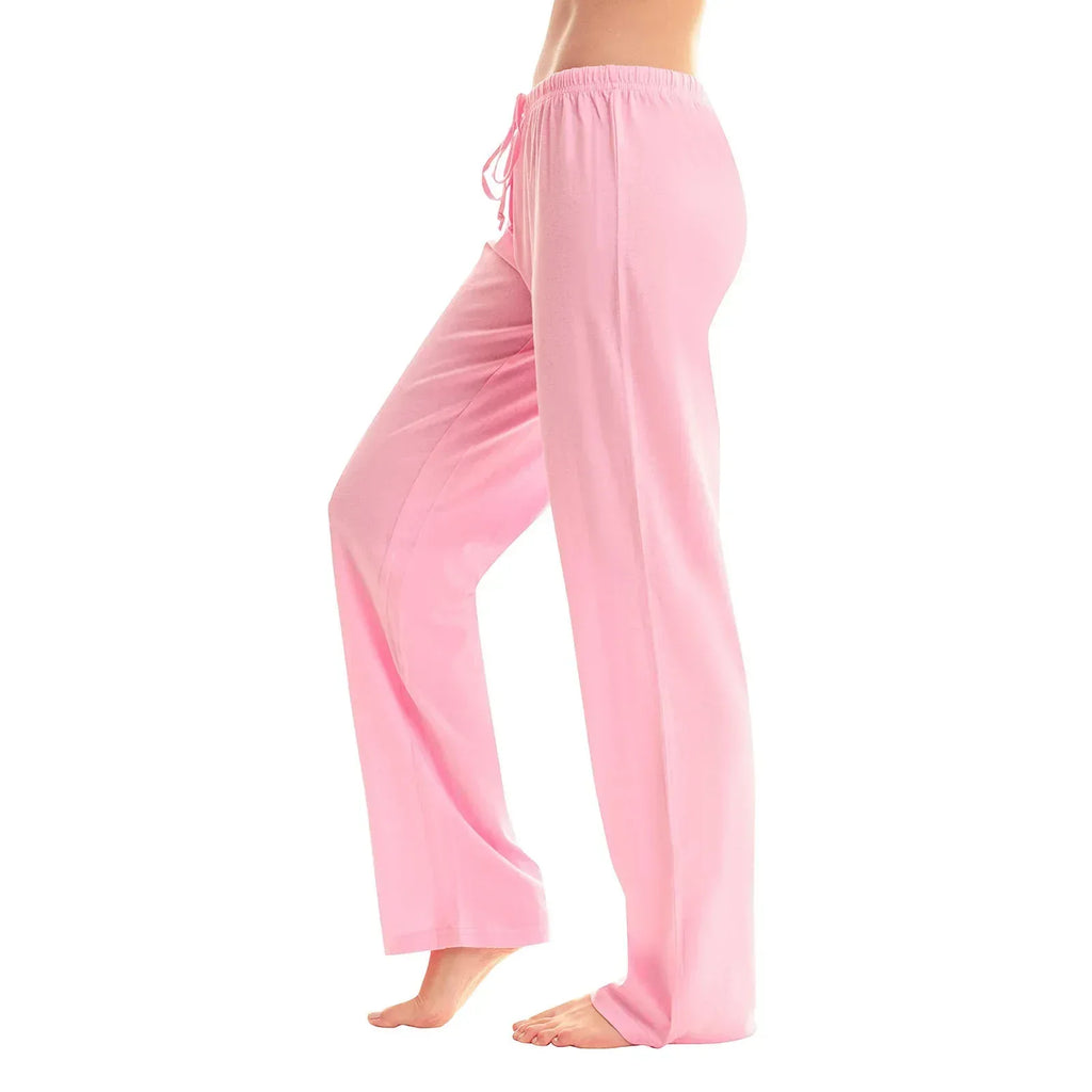 Drawstring Plaid Print Trousers Casual Loose Sports Home Pants Women - DanaFashionstore
