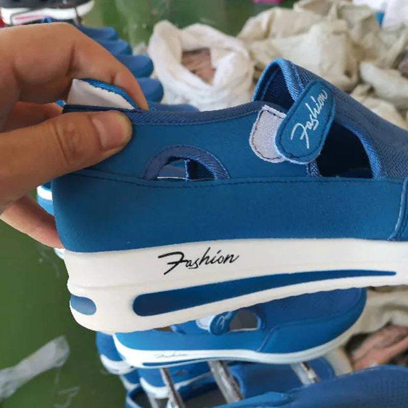 Flat Fly Knit Breathable Velcro Casual Mesh Shoes - DanaFashionstore