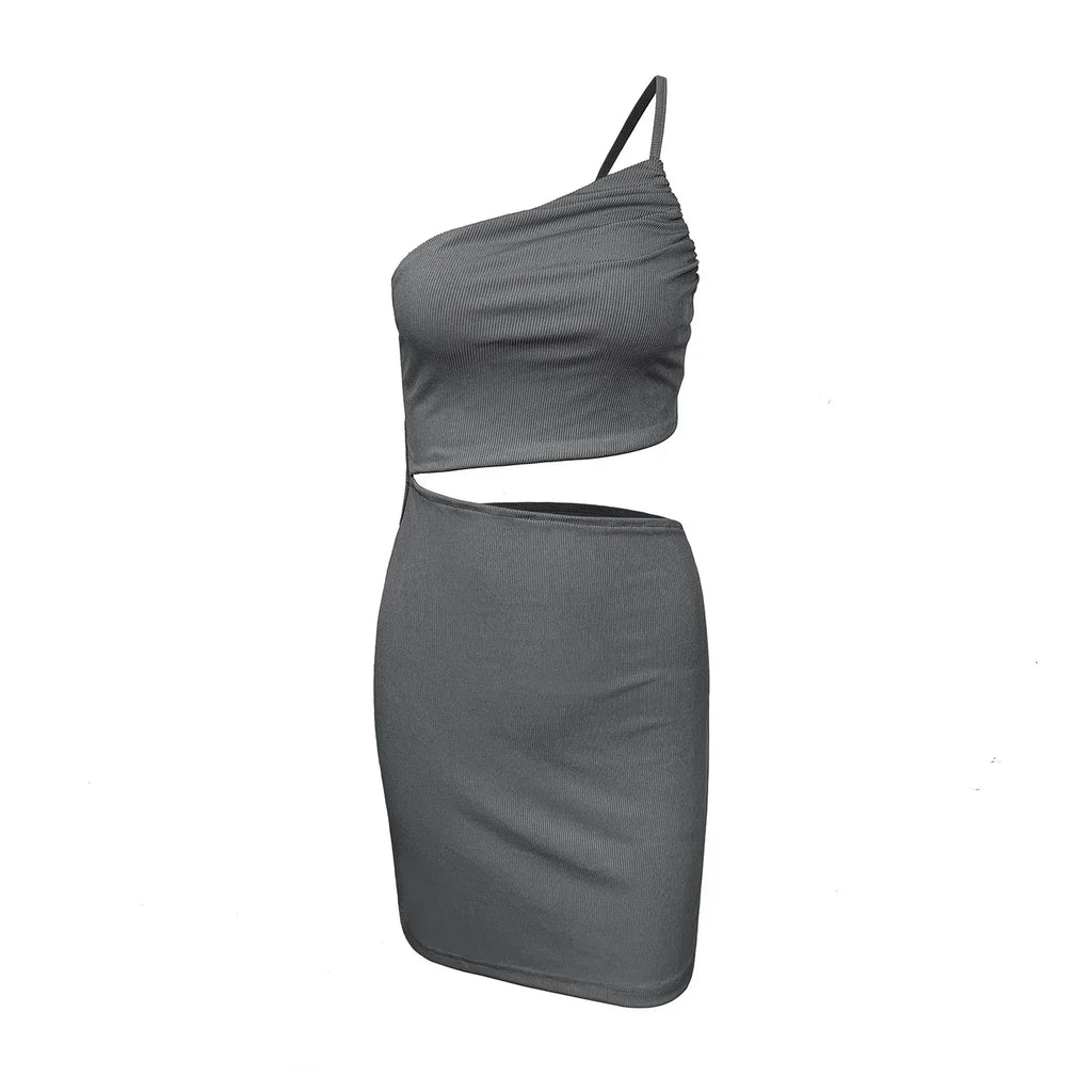 Design Sense Niche Shoulder Drawstring Dress Women - DanaFashionstore