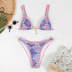 Retro 4-color Printed Women's Swimwear Bikini - DanaFashionstore