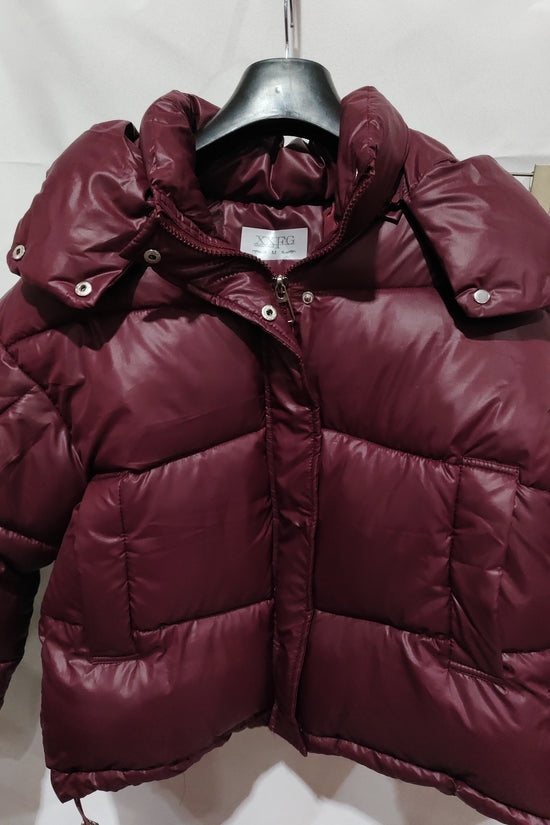 Women's Clothing Graceful Stand Collar Hooded Cotton Jacket