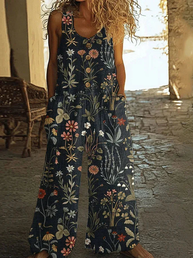 Casual Retro Personalized Printed Jumpsuit 2026 - Vintage Style Jumpsuit - DanaFashionstore