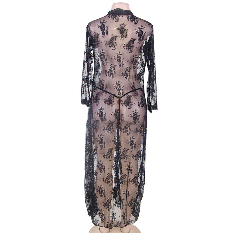 Lingerie Lace Long Dress Nightgown - Dana Fashion