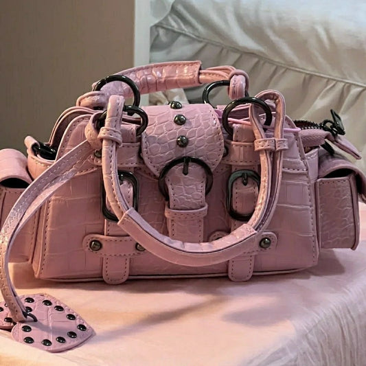 Square Rivet Hand-carrying Hand-carrying Crossbody Bag - Dana Fashion