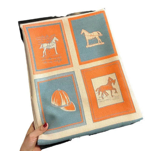 Carriage Artificial Cashmere Scarf Women's Dual-use Air Conditioning Shawl - DanaFashionstore
