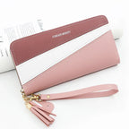 Simple Long Color Matching Fashion Coin Purse Card Holder Handbag - DanaFashionstore