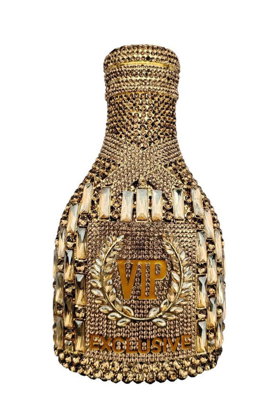 Champagne Bottle Diamond Hand Holding Dinner Bag - Dana Fashion