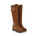 British Belt Buckle High Top Martin Boots Women - DanaFashionstore