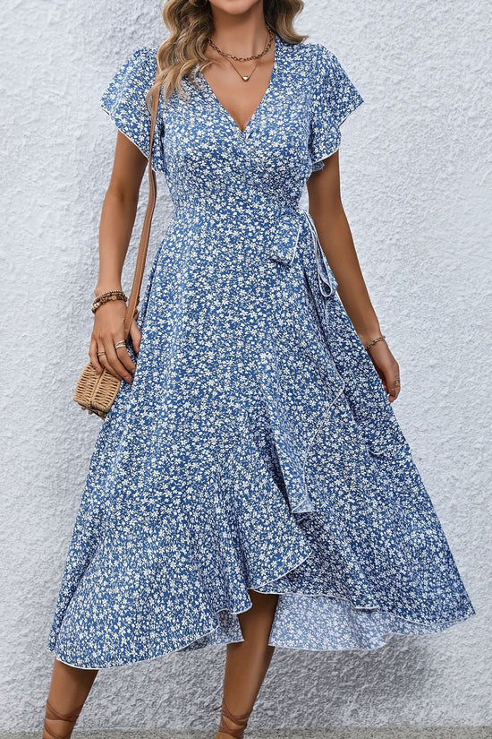 Women's Fashion Floral Short Sleeve Dress