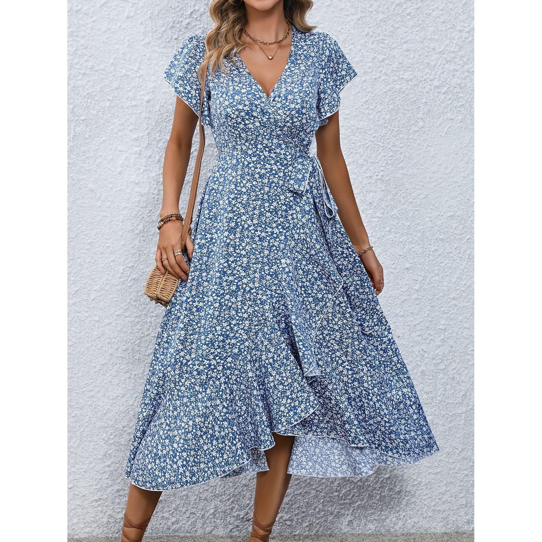 Fashion Floral Short Sleeve Dress Women 2026 - Summer Casual Dress - DanaFashionstore