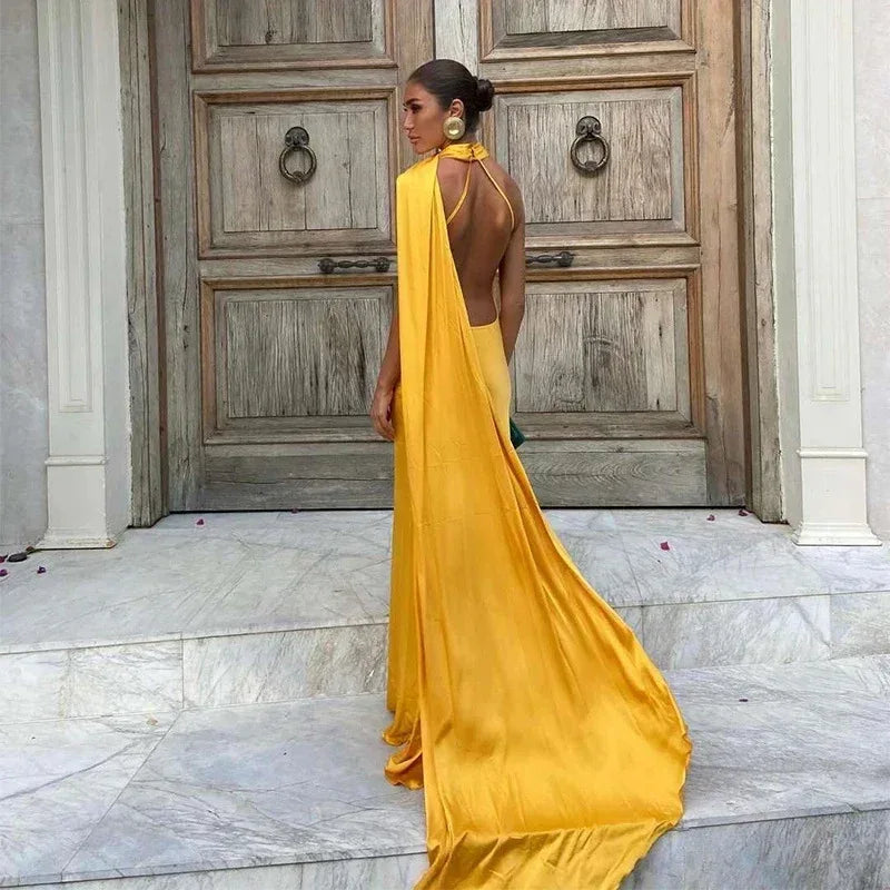 Elegant Satin Ribbon Sling Dress 2026 - Sleeveless Party Dress - DanaFashionstore