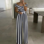 Fashion One-Shoulder Print Jumpsuit 2026 - Temperament Party Jumpsuit - DanaFashionstore