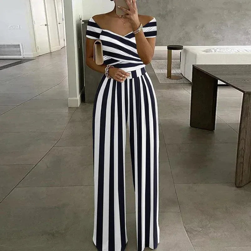 Fashion One-Shoulder Print Jumpsuit 2026 - Temperament Party Jumpsuit - DanaFashionstore