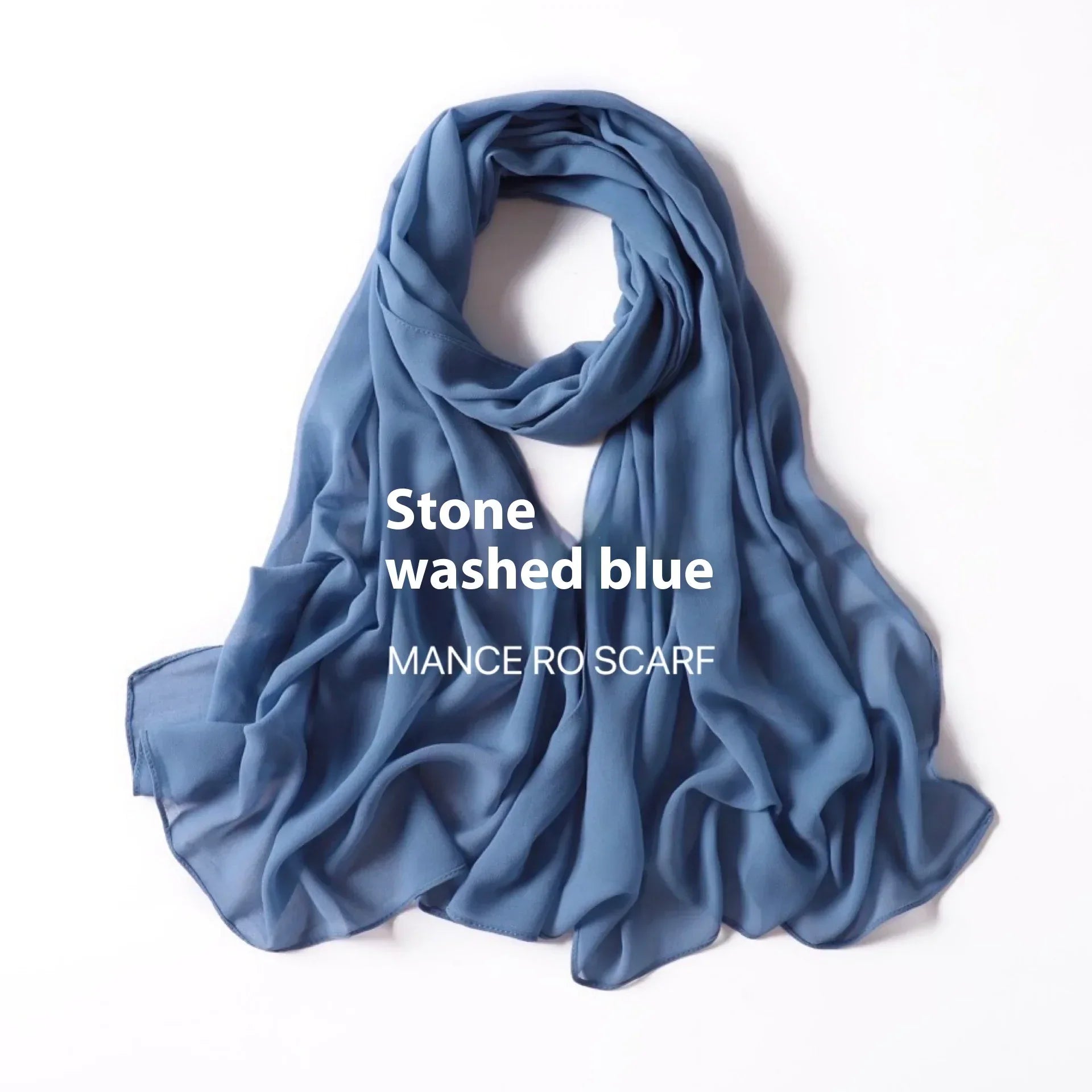 Pure Color Pearl Chiffon Scarf Headcloth Veil Chiffon Scarf - DanaFashionstore