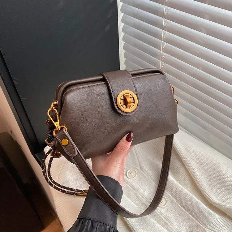 High Sense Niche Female Autumn And Winter New Retro Frosted Crossbody Bag - DanaFashionstore