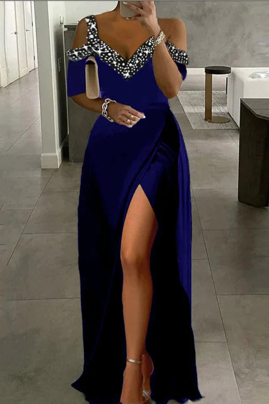 European And American Off-shoulder Spaghetti Strap Dress - DanaFashionstore