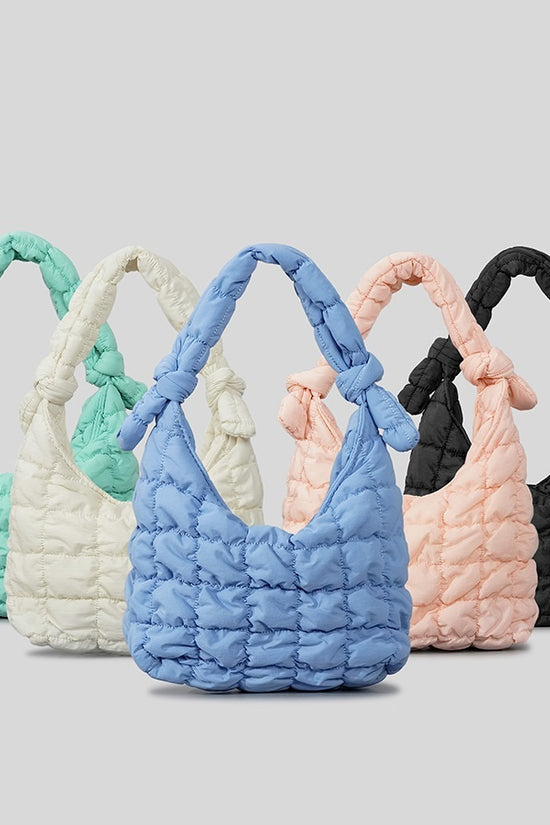 Simple Quilted Bubble Texture Cloud Pleated Handbag For Women - Dana Fashion