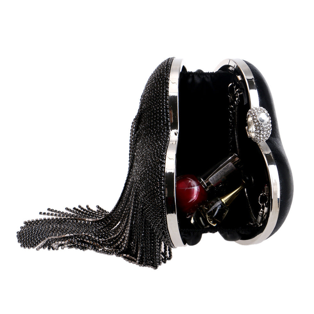 Female Pure Color All-matching Tassel Dinner Bag Dana Fashion