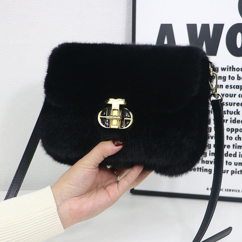 Female Autumnwinter Bag Plush Crossbody Bag $43.96 Dana Fashion Color: Black Women's Bags Product information: Applicable scenarios: Daily matching Color: khaki, brown, black, pink, purple, white, blue Material: Plush Style: Urban Simplicity Packing list: