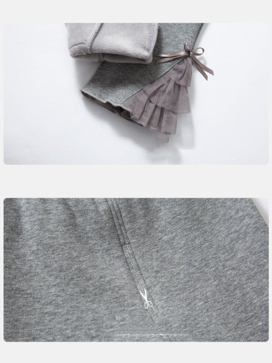Female Baby Winter Plush Velvet Bottoming Flared Pants $41.19 Dana Fashion Color: Black Size: 110cm Baby Clothing Product information: Applicable gender: female Color classification: flower gray, lotus root pink, black Fabric: Knitted fabric: 69% polyeste