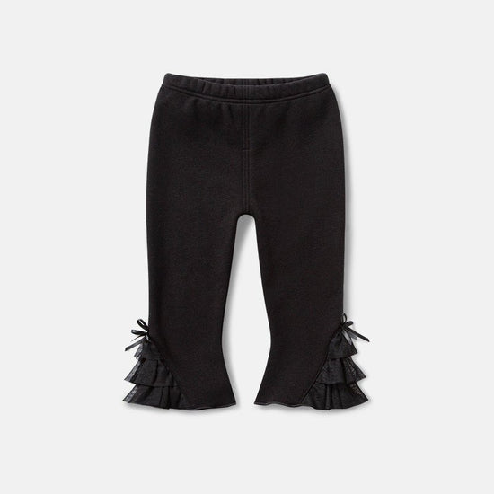 Female Baby Winter Plush Velvet Bottoming Flared Pants $41.19 Dana Fashion Color: Black Size: 110cm Baby Clothing Product information: Applicable gender: female Color classification: flower gray, lotus root pink, black Fabric: Knitted fabric: 69% polyeste