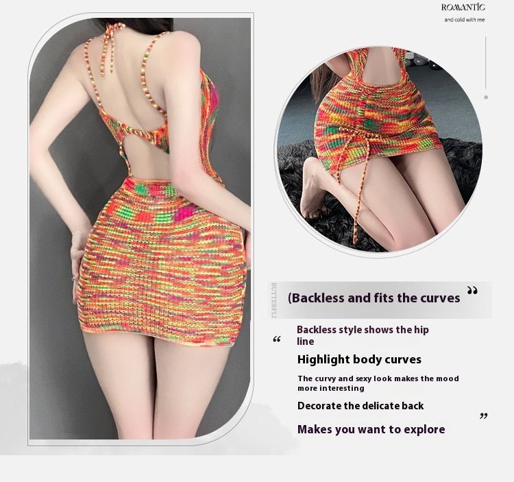 Female Backless Sweater Pajamas Skirts $44.36 Dana Fashion Color: Picture Color Size: Free Size Women's clothing Product information: Fabric name: Polyester Color: Picture color Main fabric composition: Polyester Fiber (polyester) Size: free size Applicab