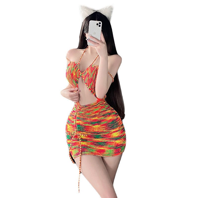 Female Backless Sweater Pajamas Skirts $44.36 Dana Fashion Color: Picture Color Size: Free Size Women's clothing Product information: Fabric name: Polyester Color: Picture color Main fabric composition: Polyester Fiber (polyester) Size: free size Applicab