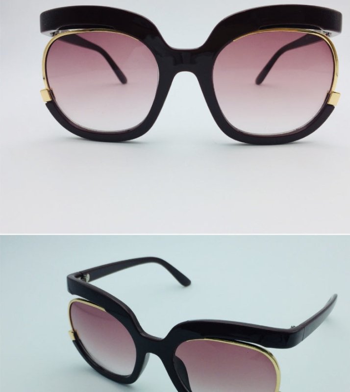 Female flying Sunglasses，Women Cat Eye Half Frame $25.33 Dana Fashion Color: Wine red Women's Accessories Lens material: PC Frame material: plastic Anti-UV grade: UV400