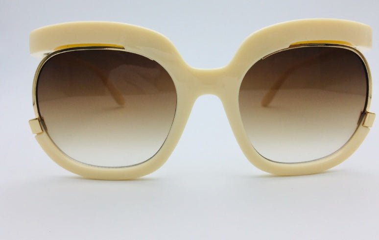 Female flying Sunglasses，Women Cat Eye Half Frame $25.33 Dana Fashion Color: Beige Women's Accessories Lens material: PC Frame material: plastic Anti-UV grade: UV400