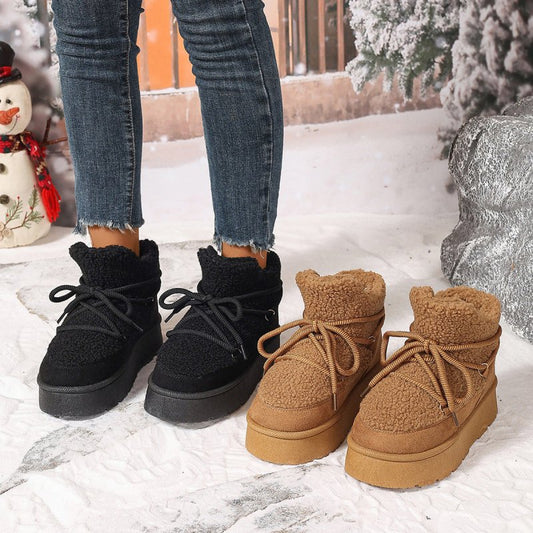 Female Height Increasing Casual Warm Short Boots $45.90 Dana Fashion Color: Black Size: 36 Women's shoes Product information: Lining material: Cotton Color: Black, camel Heel shape: flat heel Size: 36, 37, 38, 39, 40, 41, 42, 43, 44 Sole material: rubber