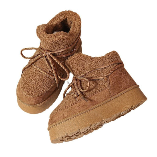 Female Height Increasing Casual Warm Short Boots $45.90 Dana Fashion Color: Black Size: 36 Women's shoes Product information: Lining material: Cotton Color: Black, camel Heel shape: flat heel Size: 36, 37, 38, 39, 40, 41, 42, 43, 44 Sole material: rubber