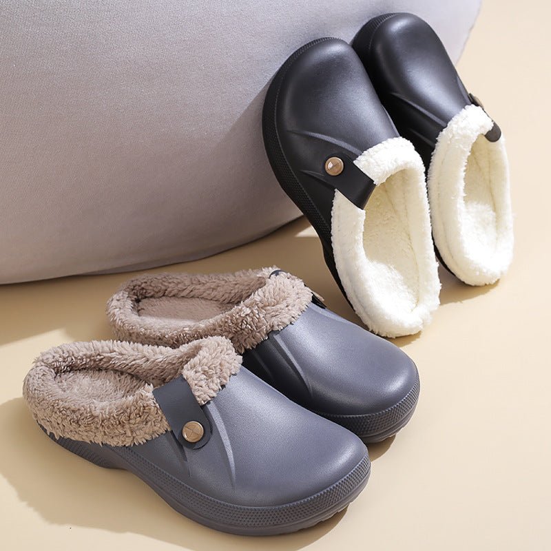 Female Plus Size Fleece-lined Home Cotton Slippers $31.17 Dana Fashion Color: Black Size: 35/36 Women's shoes Product information: Inner material: artificial wool Color: black, gray, green, purple Heel height: 3 Size: 35/36,37/38,39/40,40/41,42/43,44/45 S