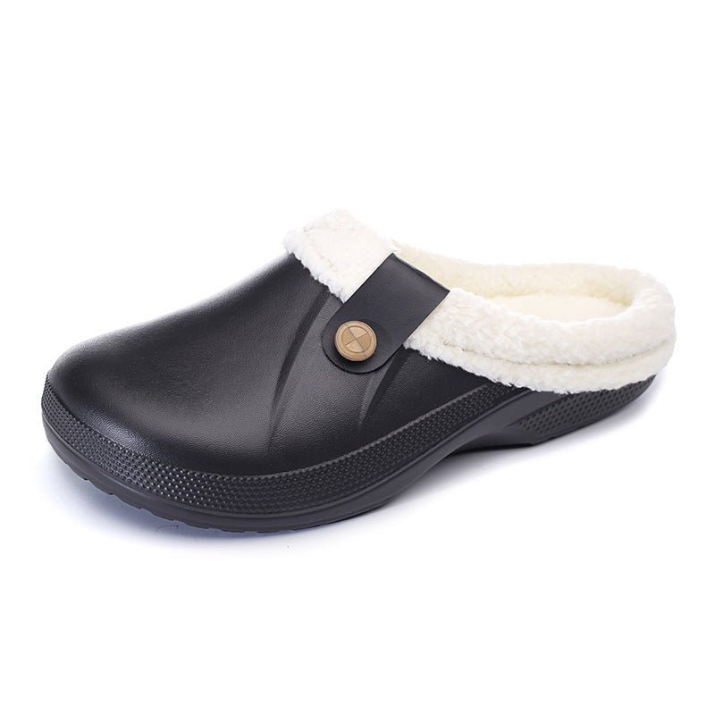 Female Plus Size Fleece-lined Home Cotton Slippers $31.17 Dana Fashion Color: Black Size: 35/36 Women's shoes Product information: Inner material: artificial wool Color: black, gray, green, purple Heel height: 3 Size: 35/36,37/38,39/40,40/41,42/43,44/45 S