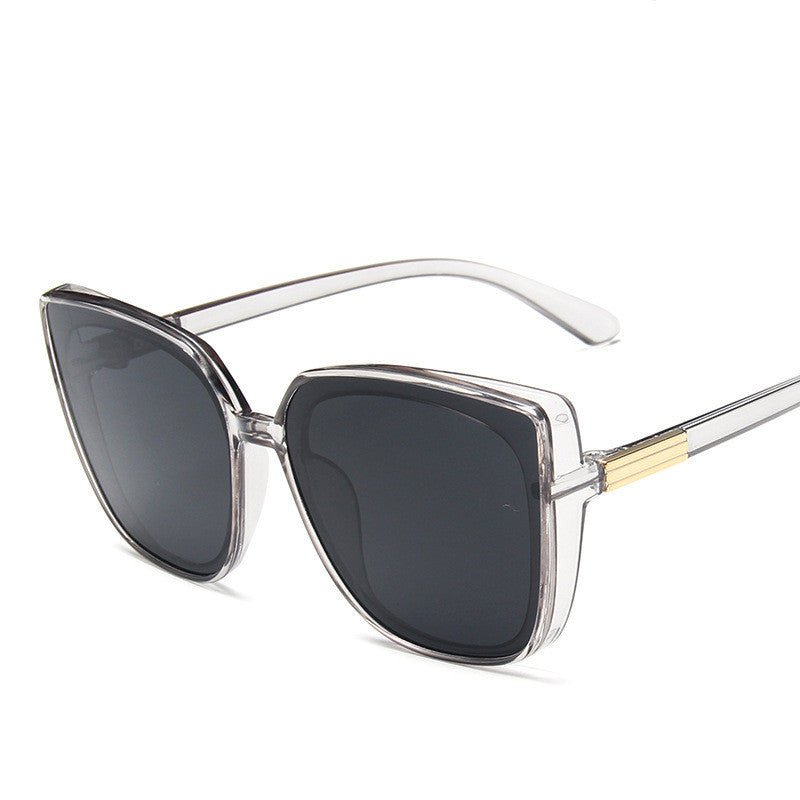 Female retro glasses big face wild $10.95 Dana Fashion Color: Grey sheet Women's Accessories Glasses structure: frame Lens material: AC Style: Vintage Frame material: PC Visible light perspective rate: 99 (%)