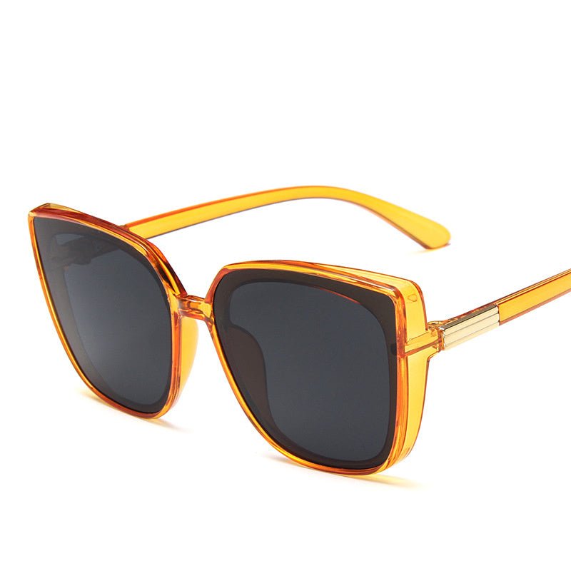 Female retro glasses big face wild $10.95 Dana Fashion Color: Orange frame Women's Accessories Glasses structure: frame Lens material: AC Style: Vintage Frame material: PC Visible light perspective rate: 99 (%)