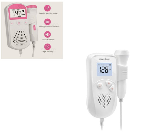 Fetal Heart Rate Monitor Home Pregnancy Baby Fetal Sound Heart Rate Detector $70.97 Dana Fashion style: 1 Baby & Mother Overview: 1）2.5 Mhz Waterproof probe High sensitivity of the probe, 12~16weeks can hear fetal heartbeat . 2）LCD digital screen Light sc