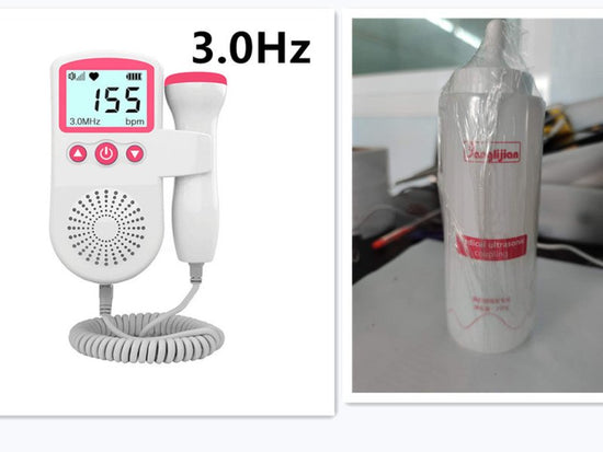 Fetal Heart Rate Monitor Home Pregnancy Baby Fetal Sound Heart Rate Detector $70.97 Dana Fashion style: 1 Baby & Mother Overview: 1）2.5 Mhz Waterproof probe High sensitivity of the probe, 12~16weeks can hear fetal heartbeat . 2）LCD digital screen Light sc