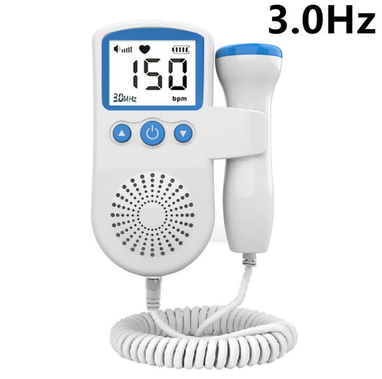 Fetal Heart Rate Monitor Home Pregnancy Baby Fetal Sound Heart Rate Detector $39.82 Dana Fashion style: Blue 3.0Hz Baby & Mother Overview: 1）2.5 Mhz Waterproof probe High sensitivity of the probe, 12~16weeks can hear fetal heartbeat . 2）LCD digital screen