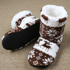 Christmas Elk Floor Shoes Indoor Socks Shoes Warm Plush House Slippers - DanaFashionstore