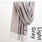 Pure Color Warm Keeping Scarf All-match Cashmere Shawl - DanaFashionstore