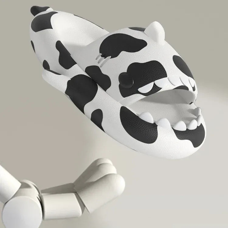 Cow Shark Slippers Women Indoor Home Non-slip - DanaFashionstore